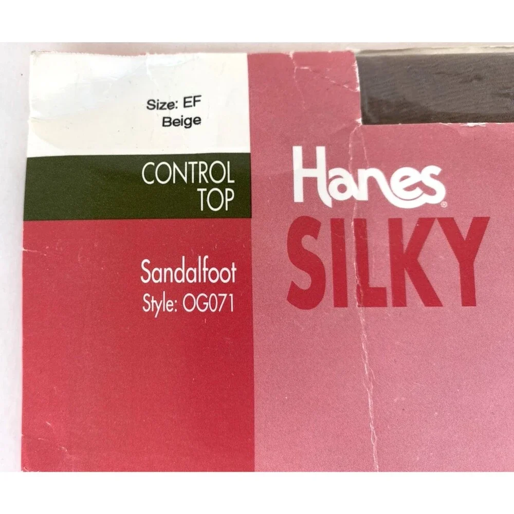Vintage Hanes Pantyhose Lot of 3 Silk Sheer Control Top New in Box